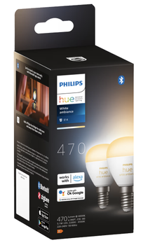 PHILIPS Hue White ambiance E14 Intelligent kronepære (2-pak) (929003573702)