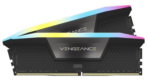 CORSAIR Vengeance RGB DDR5-6000 - 32GB - CL38 - Dual Channel (2 pcs) - Intel XMP - Sort med RGB (CMH32GX5M2B6000C38)
