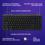 LOGITECH G515 LIGHTSPEED TKL - Tactile - Black - Gaming Tastatur - Uden Numpad - Nordisk - Sort (920-012550)
