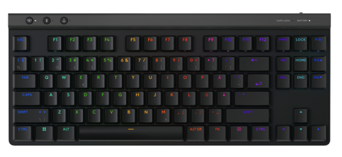 LOGITECH G515 LIGHTSPEED TKL - Tactile - Black - Gaming Tastatur - Uden Numpad - Nordisk - Sort (920-012550)