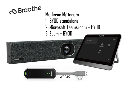 YEALINK A20 Teams/ Zoom Collaboration bar with CTP18 touch control and WPP30 (A20-025)
