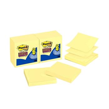 3M Post-it SS Z-Note 76mmx76mm gul (12) (7000048167)