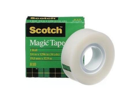 SCOTCH Tape, 3M  19mmx33m Klárt, Magic 810, ósjónligt,  1 (8101933)