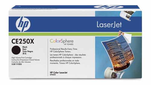 HP Lasertoner HP CE250X sort HC CLJ CP3525 10.500 sider v/5% (CE250X)