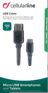 CELLULARLINE CL svartur Micro USB 1,2m (100760)