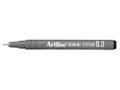 ARTLINE Drawingpen, Artline, EK233, 0,1-0,5MM sort, 3123301, pakke a 12 stk