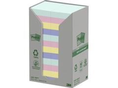 POST-IT Post-it blok Recycled ass. 38x51mm 24blk/pak
