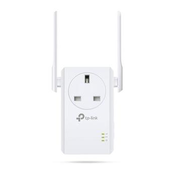 TP-LINK 300Mbps WLAN-N Wall Plugged Range Extender with Pass Through Atheros 2T2R 2.4GHz 802.11n/ g/ b Power on/off Repeater Button (TL-WA860RE)