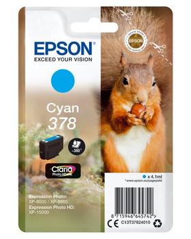 EPSON Singlepack Cyan 378 Eichhörnchen Clara Photo HD Ink (C13T37824010)