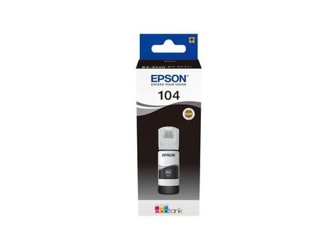 EPSON 104 ECOTANK BLACK INK BOTTLE 1 X 65MLBLACK SUPL (C13T00P140)