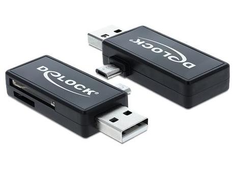 DELOCK Card Reader OTG SD + micro SD für Smartphones (91731)