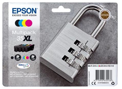 EPSON 35XL Multipack - 4-pack - XL - svart, gul, cyan, magenta - original - bläckpatron (C13T35964010)
