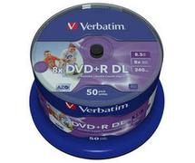 VERBATIM DVD+R DL, 8x, 8,5 GB/240 min, 50-pack spindel, AZO