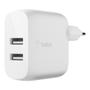 BELKIN Dual USB-A Charger, 24W white WCB002vfWH