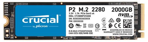 CRUCIAL P2 2000GB 3D NVMe PCIe M.2 SSD (CT2000P2SSD8)