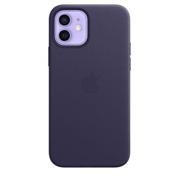 APPLE iPhone 12/12 Pro Leather Case with MagSafe - Deep Violet (MJYR3ZM/A)