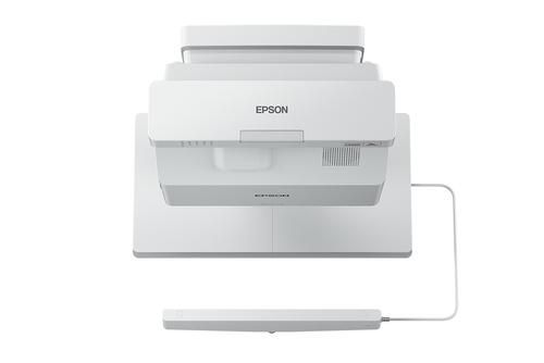 EPSON n EB-725Wi - 3LCD projector - 4000 lumens (white) - 4000 lumens (colour) - WXGA (1280 x 800) - 16:10 - 720p - ultra short-throw lens - 802.11a/ b/ g/ n/ ac wireless / LAN/ Miracast - white (V11H998040)