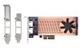 QNAP QM2-2P2G2T - Storage controller - M.2 - M.2 NVMe Card / PCIe 3.0 (NVMe) - low profile - PCIe 3.0 x4, 2.5 Gigabit Ethernet - for QNAP QVP-63, TS-453, 473, 673, 832, 873, TVS-672, 872, h1288, VioSt