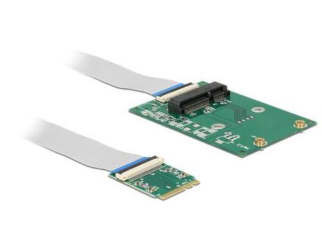 DELOCK M.2 A/E till Mini PCIe konverterare,  M.2 2230, flexibel kabel (62848)