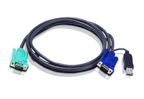 ATEN KVM-kaapeli,  SPHD  > HD15 u & USB A-tyyppi u, 2m (2L-5202U)