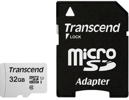TRANSCEND 32GB UHS-I U1 microSD with Adapter (TS32GUSD300S-A)