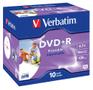 VERBATIM DVD+R 4.7GB Verbatim 16x Inkjet white Full Surface 10er Jewel Case 43508 (Retail)