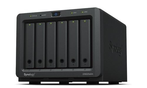 SYNOLOGY DS620SLIM 6BAY 2.5IN 2.0GHZ DC 2X GBE 2X USB 3.0 2GB DDR3L      IN EXT (DS620SLIM)