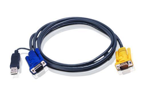 ATEN KVM-kaapeli,  SPHD  > HD15 u & USB A-tyyppi u, 2m (2L-5202UP)
