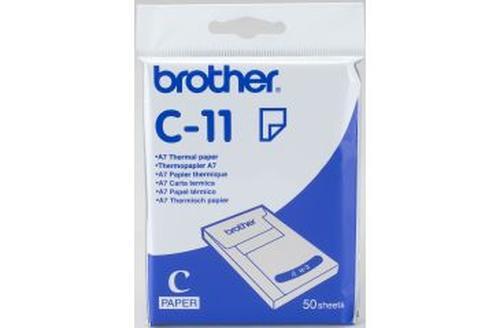 BROTHER THERMOPAPER A7 105MM X 74MM PAPER CASSETTE 50SHTS SUPL (C11)