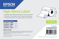 EPSON Die cut high-gloss labels - 76 x 127 mm - 250 etikett (er) ( 1 rulle/rullar x 250 ) - för TM C3500