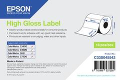 EPSON Die cut high-gloss labels - 76 x 51 mm - 610 etikett (er) ( 1 rulle/rullar x 610 ) - för TM C3500