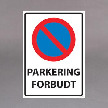 Skilt alu P2 "Parkering forbudt" 50x70cm (100198032)