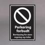  Skilt alu P10 "Parkering forbudt" 50x70cm