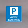  Skilt alu P14 "Gjeste Parkering" 50x50cm