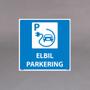  Skilt alu P16 "Elbil Parkering" 50x50cm
