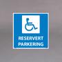  Skilt alu P17 "Reservert Parkering" 50x50cm