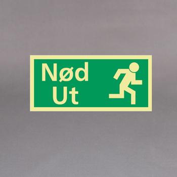Skilt plast 110 "Nødutgang" 33x15cm (100198045)