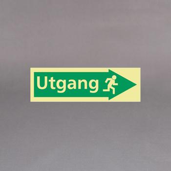 Skilt plast 8 "Nødutgang" 33x10cm (100198055)
