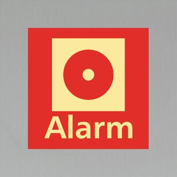 Skilt plast 2004-3 "Alarm" 20x20cm (100198156)