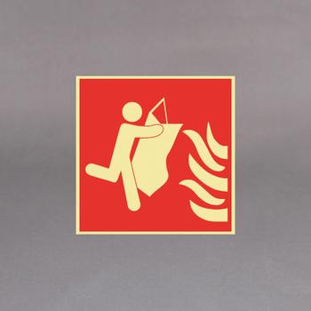 Skilt plast 2032 "Brannteppe" 20x20cm (100198162)