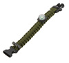 MILRAB Survival Bracelet m/ Fire Starter & Compass - Armbånd - Olivengrønn (MRABBRFSC-OD)