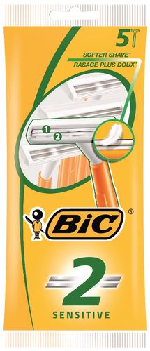 BIC 2 SENS 5-Pack - Barberhøvler (838528)
