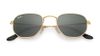 RAY-BAN Hexagonal Gold - Solbrille - Green (RB3548N-001)