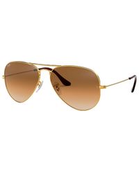 RAY-BAN Aviator Gold - Solbriller - Crystal Brown