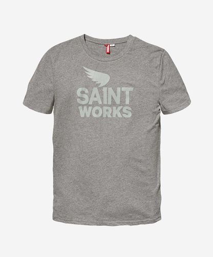 SA1NT Works Logo - T-skjorte - Charcoal Marle (4072-SMT-GRY)