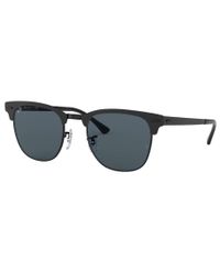 RAY-BAN Clubmaster Metal - Solbriller - Blue Classic - 51 (RB3716-186/R5-51)