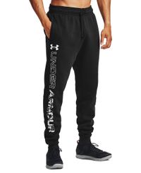 Under Armour Rival Flc Graphic Joggers - Black/ White (1357130-001)