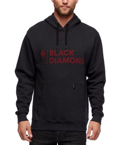 Black Diamond Stacked Logo Hoody - Genser - Black Heather (AP730110-BLH)