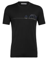 Icebreaker Mens Tech Lite SS Crewe - T-skjorte - Svart (104951001)