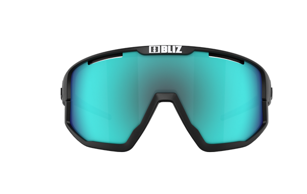Bliz Fusion Matte Black - Sportsbriller - Smoke w Blue multi (52105-10)